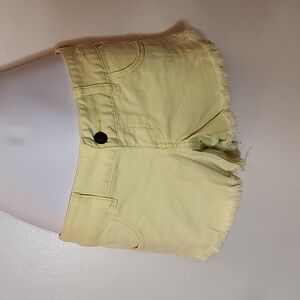 Billabong Laneway Jean Shorts, Neon Yellow, Size 3